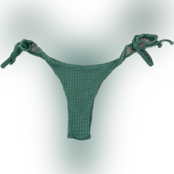 ZAFUL Emerald Green Textured Bandeau Bikini, Size M - Picture 4 of 5